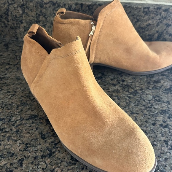 TOMS Womens Deia Casual Suede Booties- Caramel Brown/ Size 11 - Picture 4 of 13